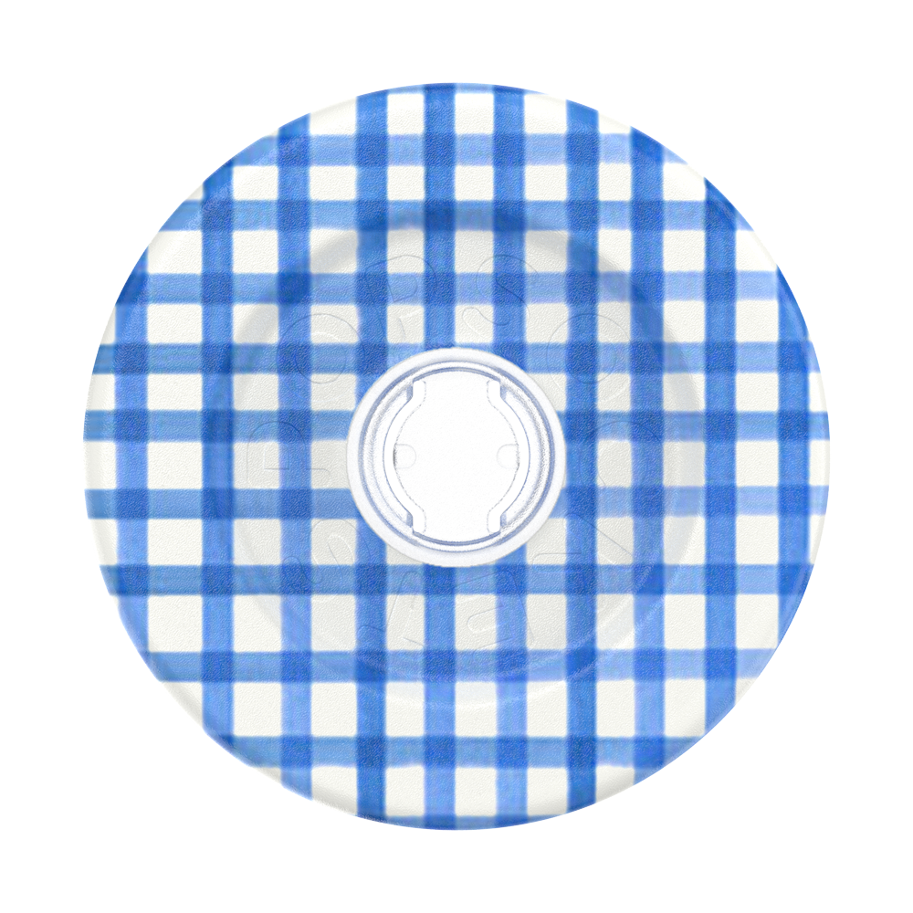 Gingham Blue — MagSafe Round Base - US 15761
