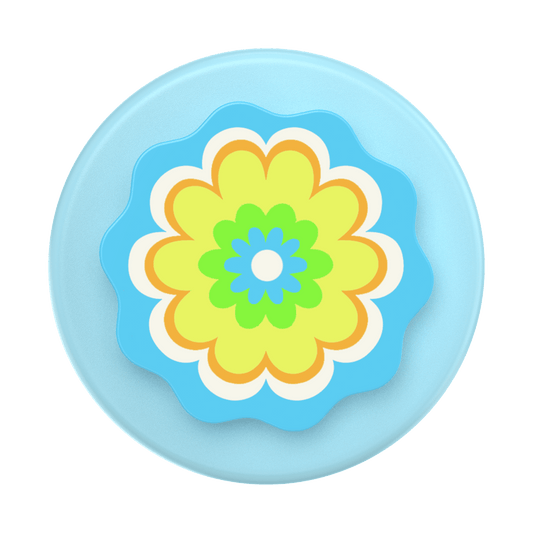 Molded Flower Kaleidoscope Blue — MagSafe PopGrip - US 43749
