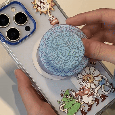 Crackle Reef Printed Sugar Plum — MagSafe PopGrip - US 31970