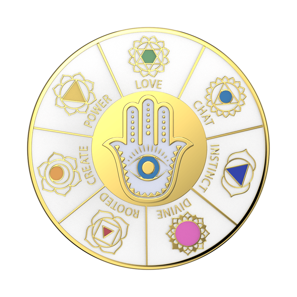 Enamel Spinner Chakras — Adhesive PopGrip - US 13550