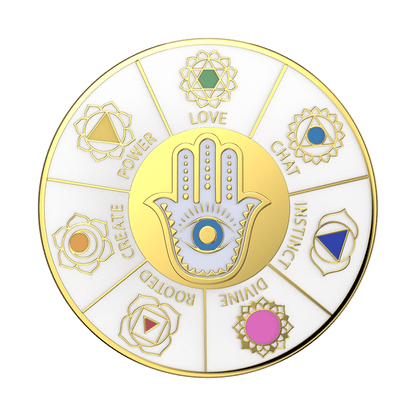 Enamel Spinner Chakras — Adhesive PopGrip - US 74712