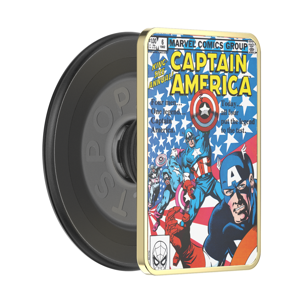 Enamel Captain America Comic Book — MagSafe PopGrip - US 38327