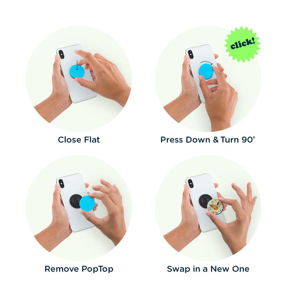 Floral Eevee Enamel — Adhesive PopGrip - US 82702