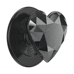 Crystal Heart Black Glitter —  MagSafe PopGrip - US 71004