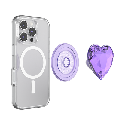 Crystal Heart Lavender —  MagSafe PopGrip - US 14569