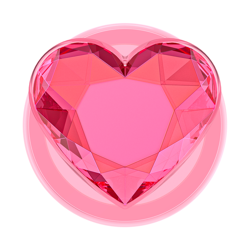 Crystal Heart Neon Pink —  MagSafe PopGrip - US 24634