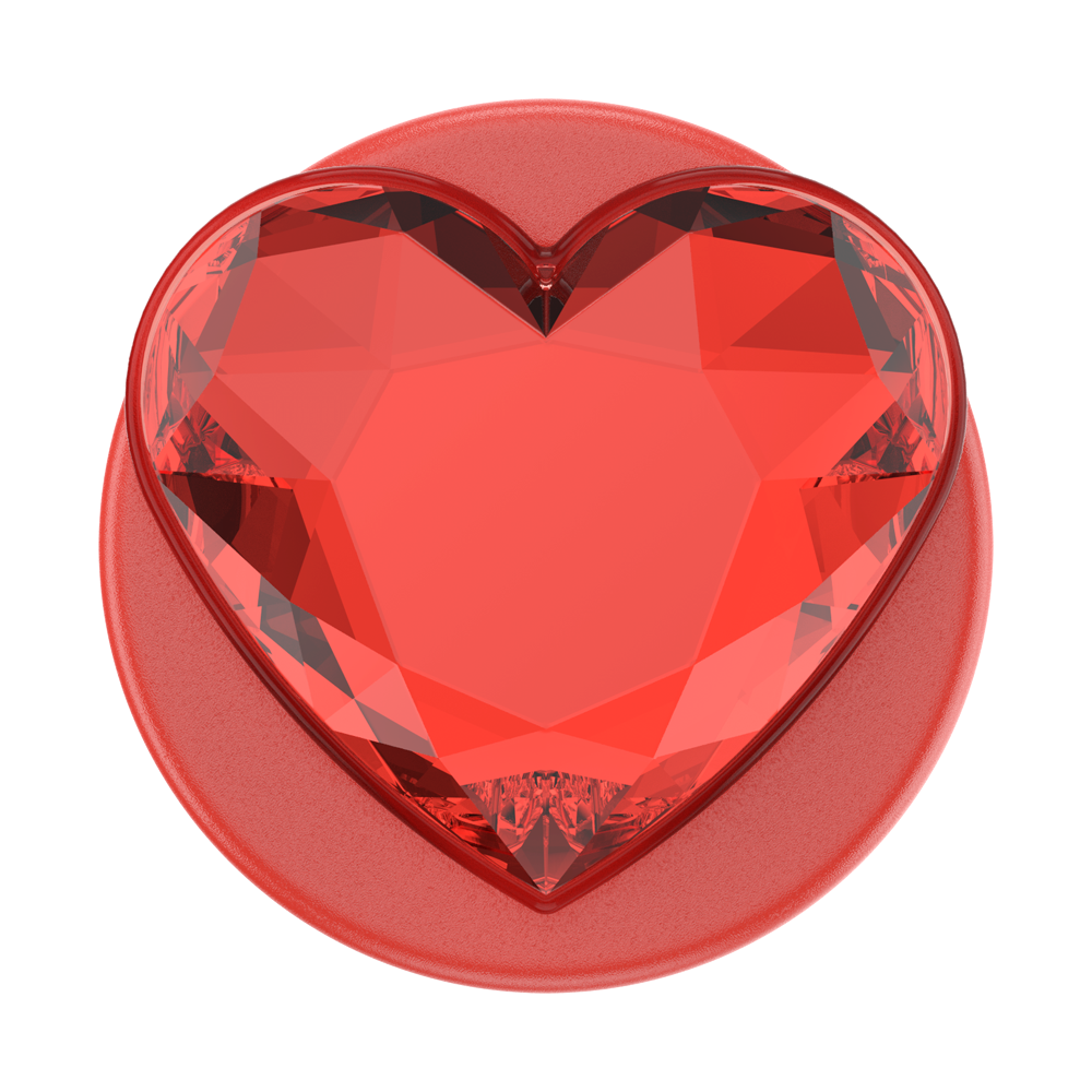 Crystal Heart Rosso —  MagSafe PopGrip - US 97098
