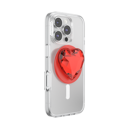 Crystal Heart Rosso —  MagSafe PopGrip - US 64486