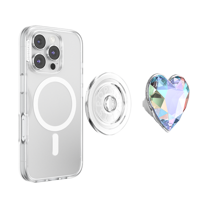 Iridescent Crystal Heart — MagSafe PopGrip - US 18214