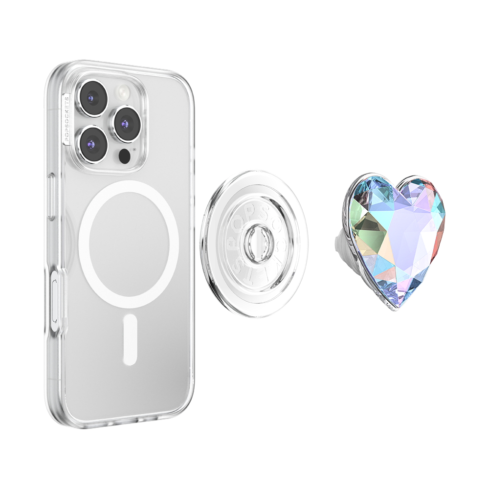 Iridescent Crystal Heart — MagSafe PopGrip - US 61777