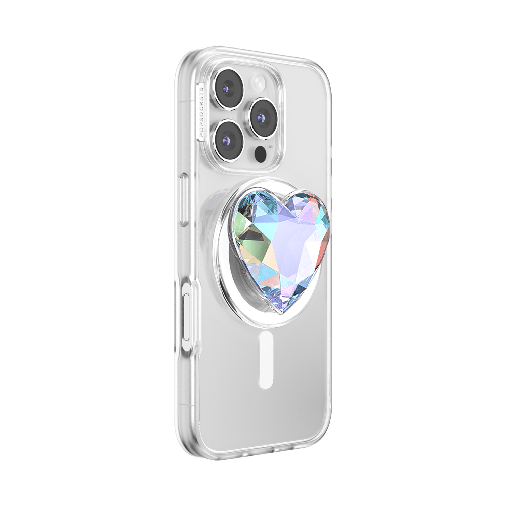 Iridescent Crystal Heart — MagSafe PopGrip - US 90831