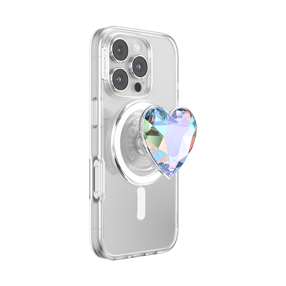 Iridescent Crystal Heart — MagSafe PopGrip - US 77822