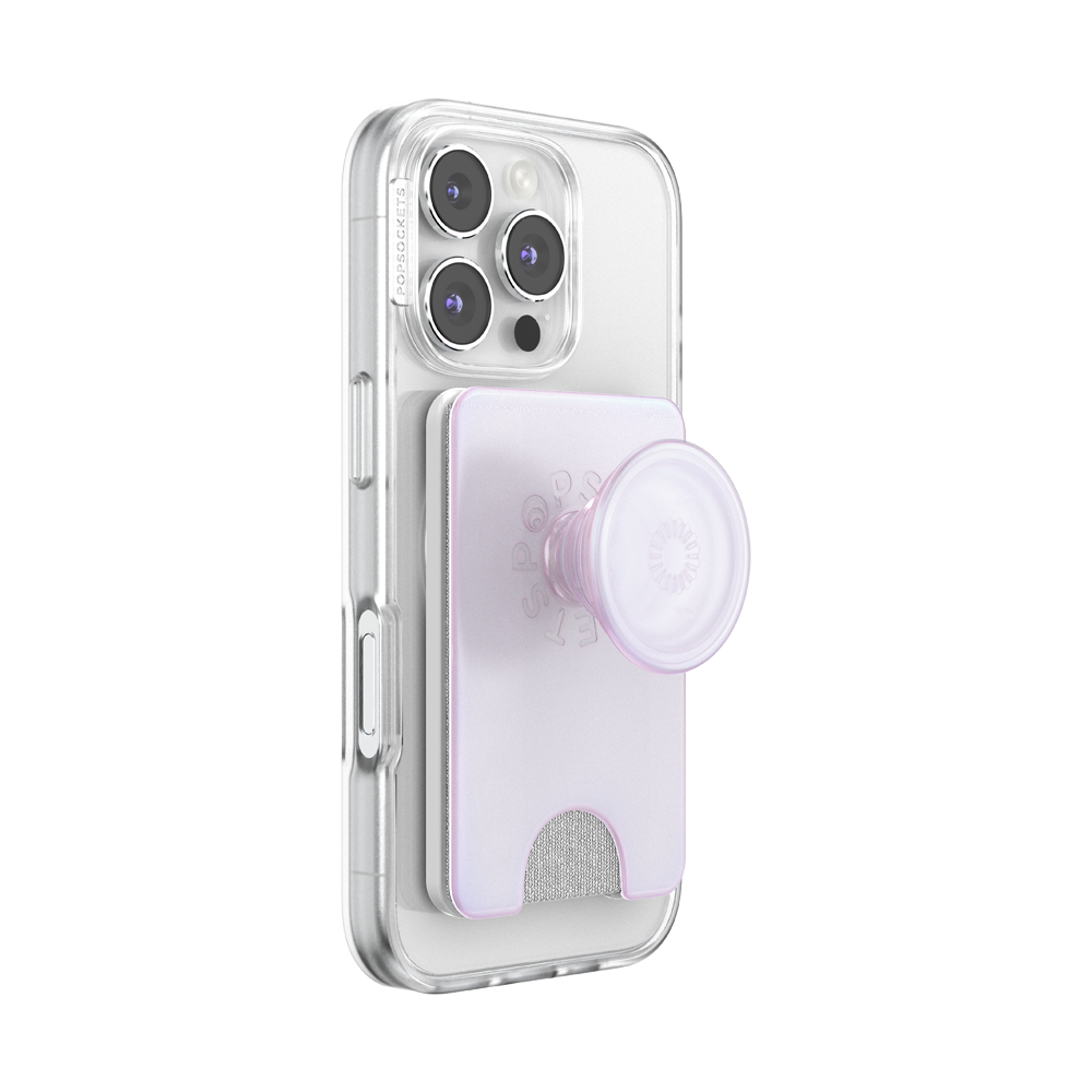 Opalescent White — MagSafe Kick-Out PopWallet+ & Stand - US 07105