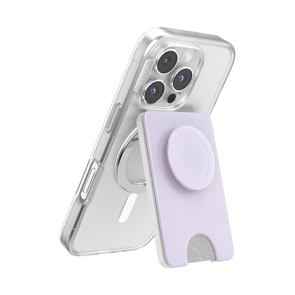 Opalescent White — MagSafe Kick-Out PopWallet+ & Stand - US 07105