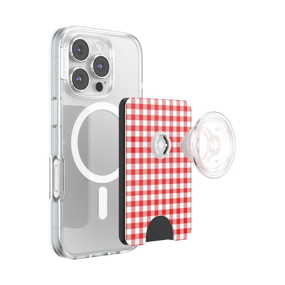 Red Gingham — MagSafe PopWallet+ - US 65005