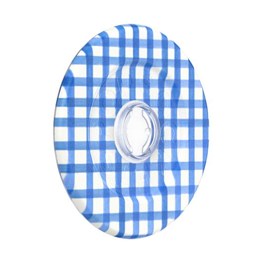 Gingham Blue —  MagSafe Round Base - US 63348