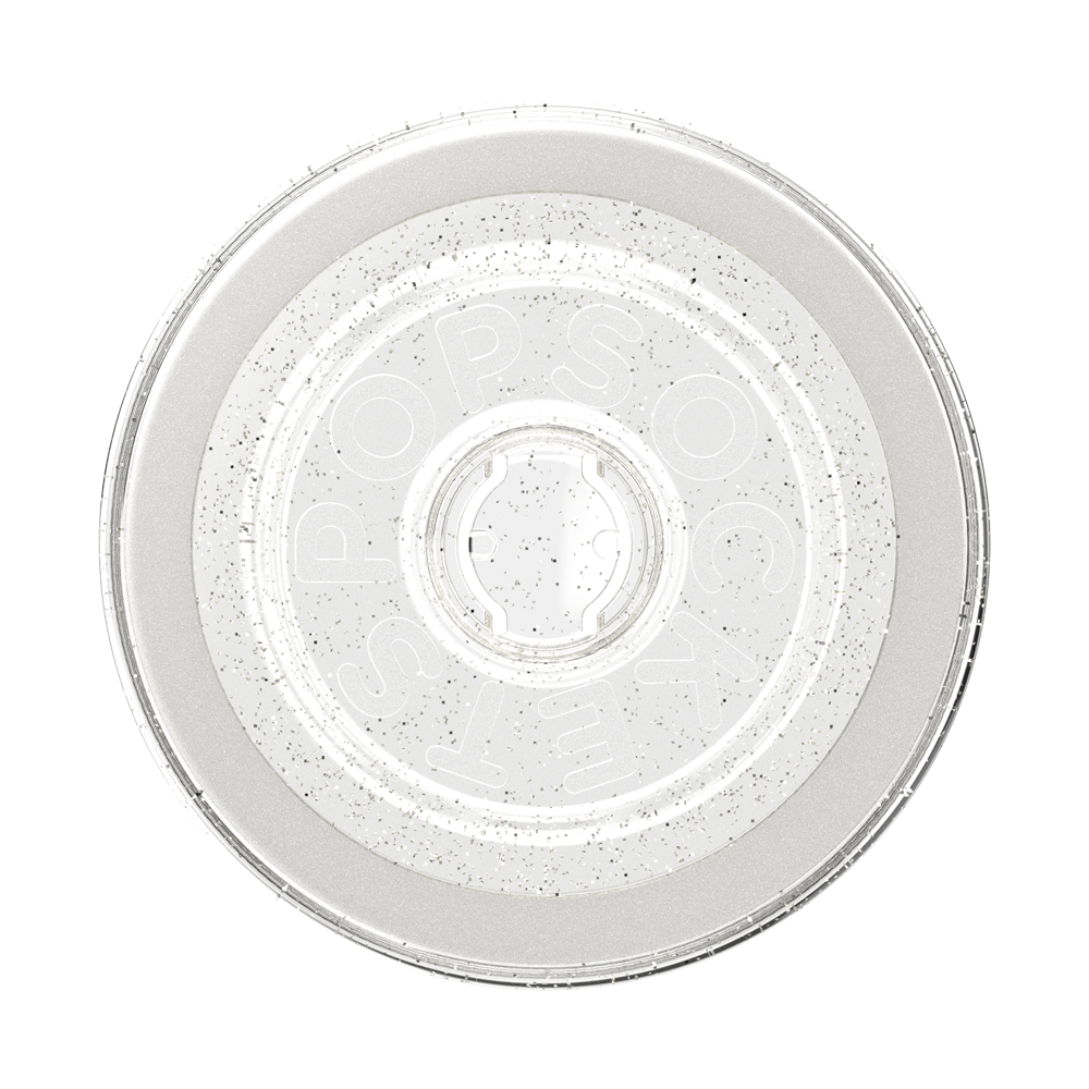 Clear Glitter Silver — MagSafe Round Base - US 86220