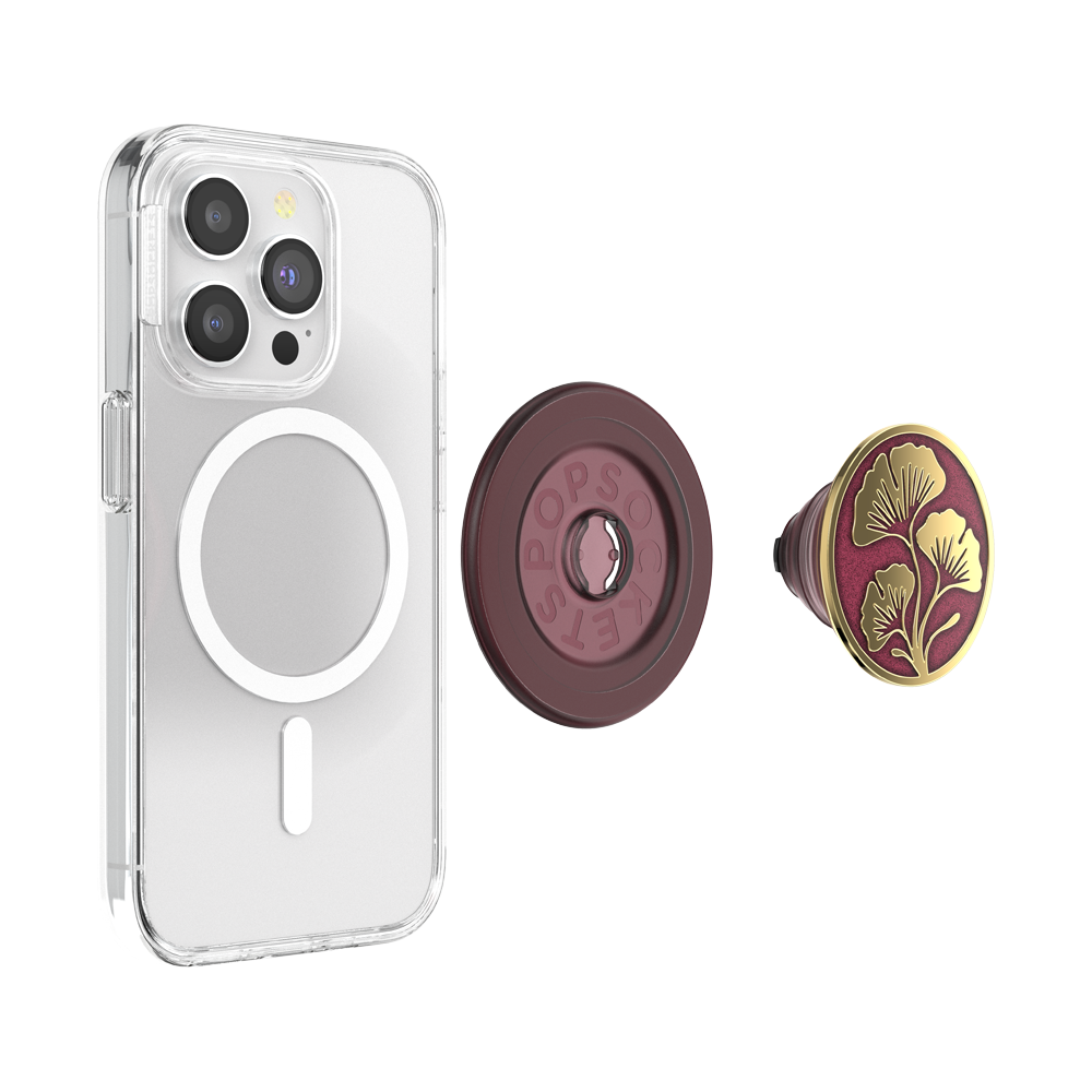 Enamel Ginkgo Oxblood — MagSafe PopGrip - US 57515