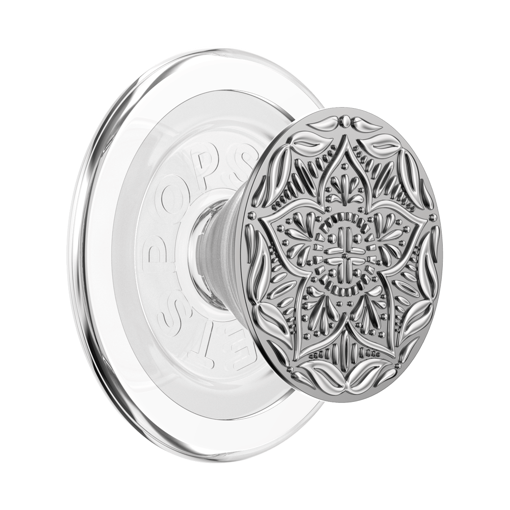Enamel Silver Mandala — MagSafe PopGrip - US 50136