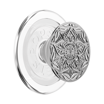 Enamel Silver Mandala — MagSafe PopGrip - US 50136