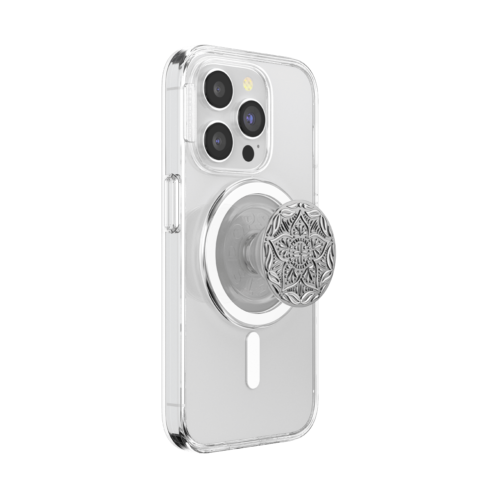 Enamel Silver Mandala — MagSafe PopGrip - US 16969