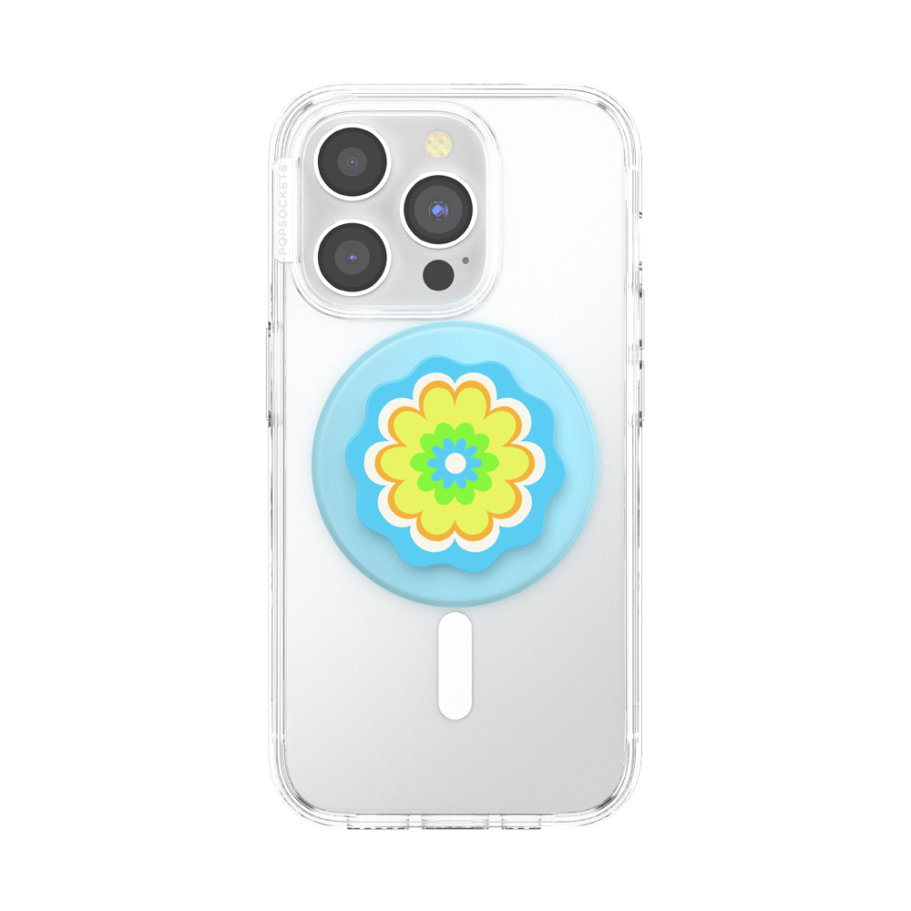 Molded Flower Kaleidoscope Blue — MagSafe PopGrip - US 89278