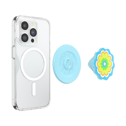 Molded Flower Kaleidoscope Blue — MagSafe PopGrip - US 89278