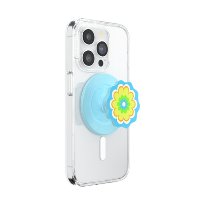 Molded Flower Kaleidoscope Blue — MagSafe PopGrip - US 43749
