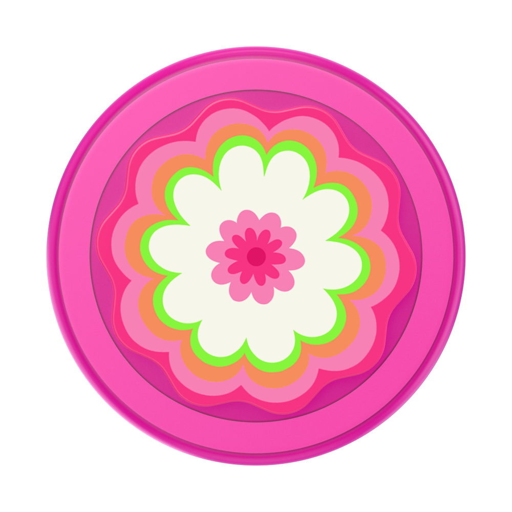 Molded Flower Kaleidoscope Pink — MagSafe PopGrip - US 06015