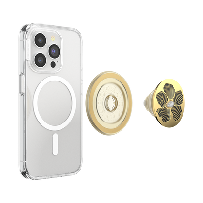 Enamel Mae Flower with Pearl — MagSafe PopGrip - US 05682