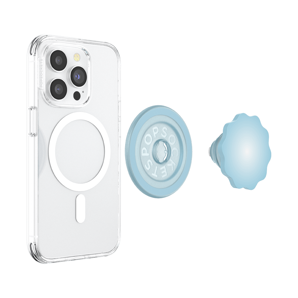 Molded Flower Blue Sigh — MagSafe PopGrip - US 82497