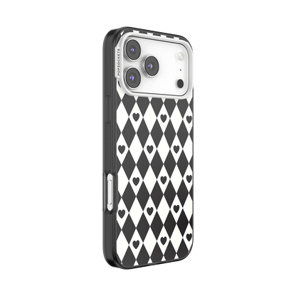 Harlequin Hearts Black — iPhone 17 Pro Max MagSafe Case - US 72482