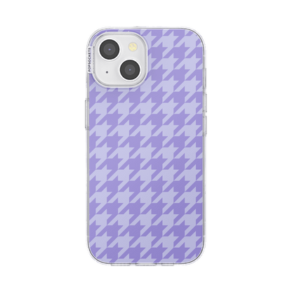 Lilac Houndstooth — iPhone 15 MagSafe Case - US 94538