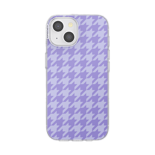Lilac Houndstooth — iPhone 15 MagSafe Case - US 94538