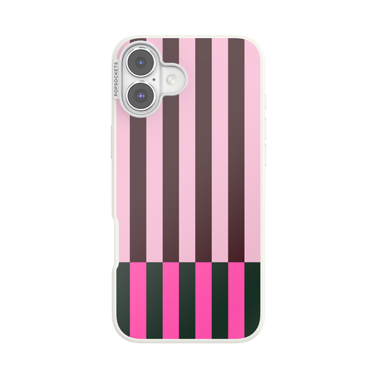 Pop of Pink Stripe — iPhone 16 Plus MagSafe Case - US 46678