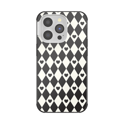Harlequin Hearts Black — iPhone 14 Pro MagSafe Case - US 04934