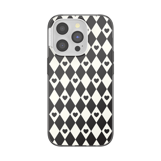 Harlequin Hearts Black — iPhone 15 Pro MagSafe Case - US 01837