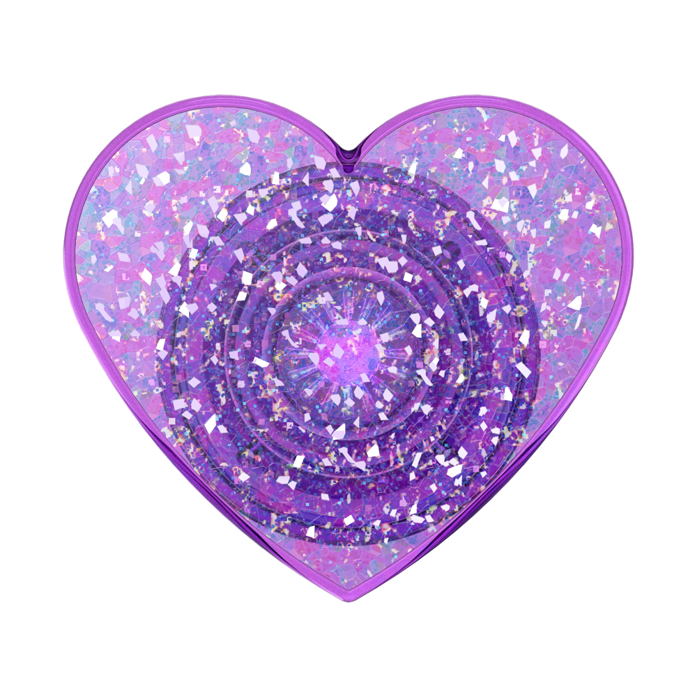 Iridescent Confetti Dreamy Heart — Adhesive PopGrip - US 18240