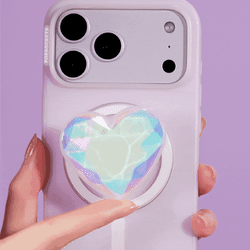 Iridescent Crystal Heart — MagSafe PopGrip - US 96557