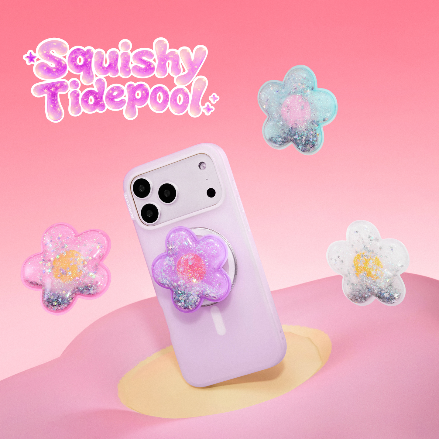 Tidepool Squishy Daisy Pink — MagSafe PopGrip - US 15593