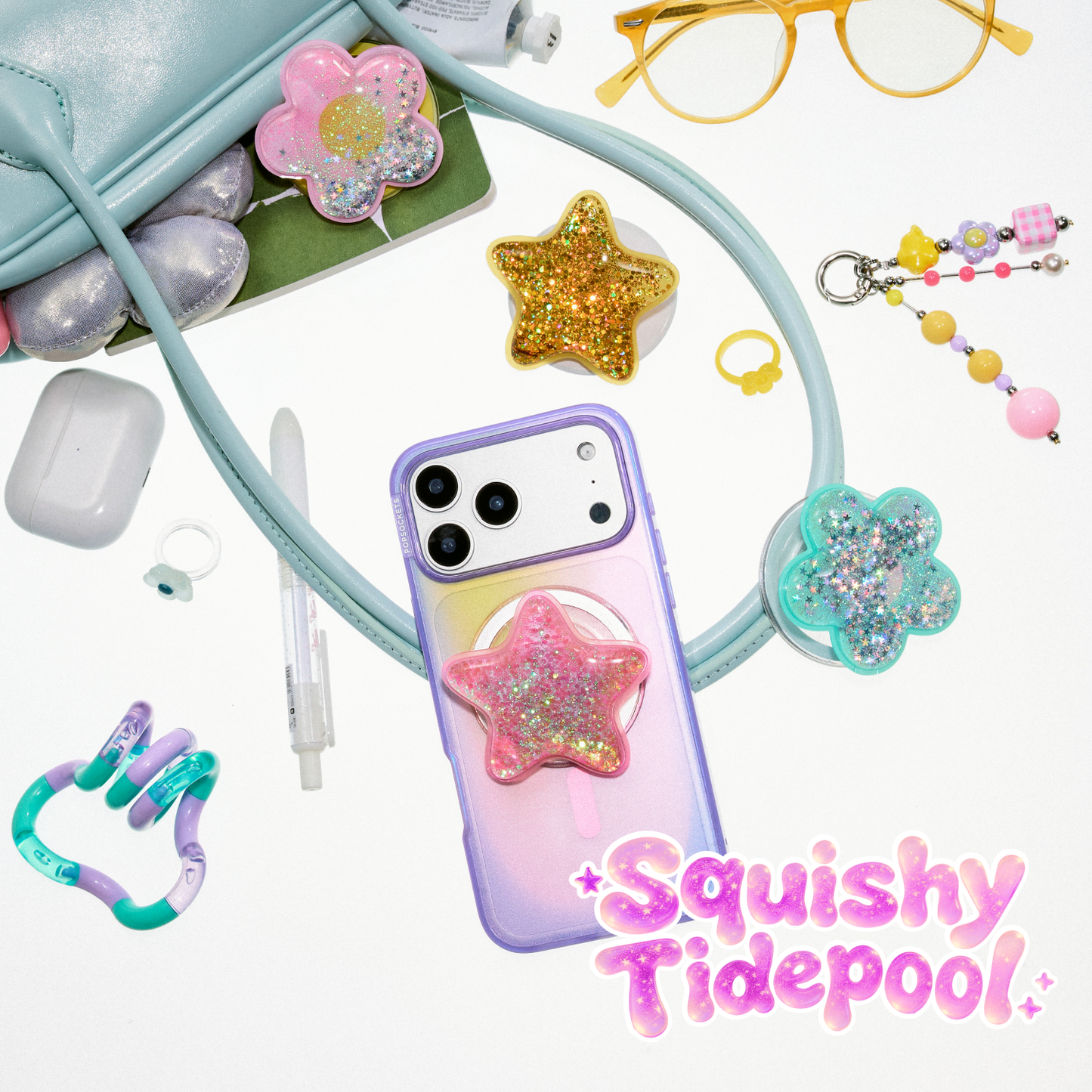 Tidepool Squishy Daisy Pink — MagSafe PopGrip - US 86631