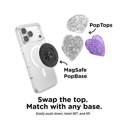Confetti Heart Silver Sizzle —  PopTop - US 18492