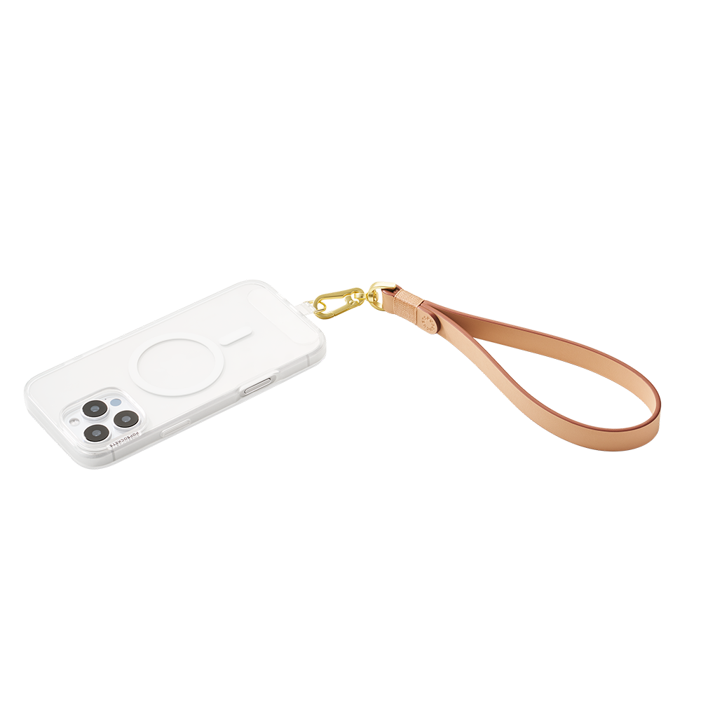 Vegan Leather Tan — Phone Wristlet - US 09544