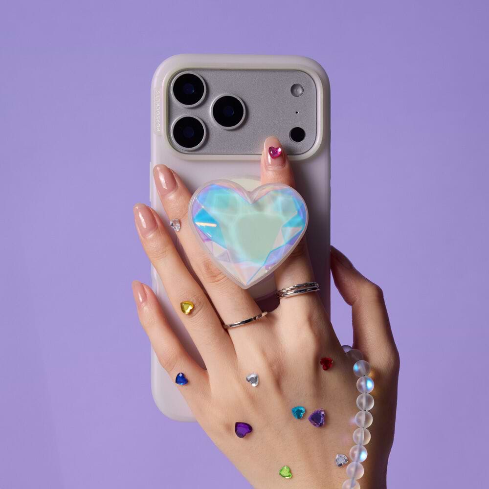 Iridescent Crystal Heart — MagSafe PopGrip - US 90831
