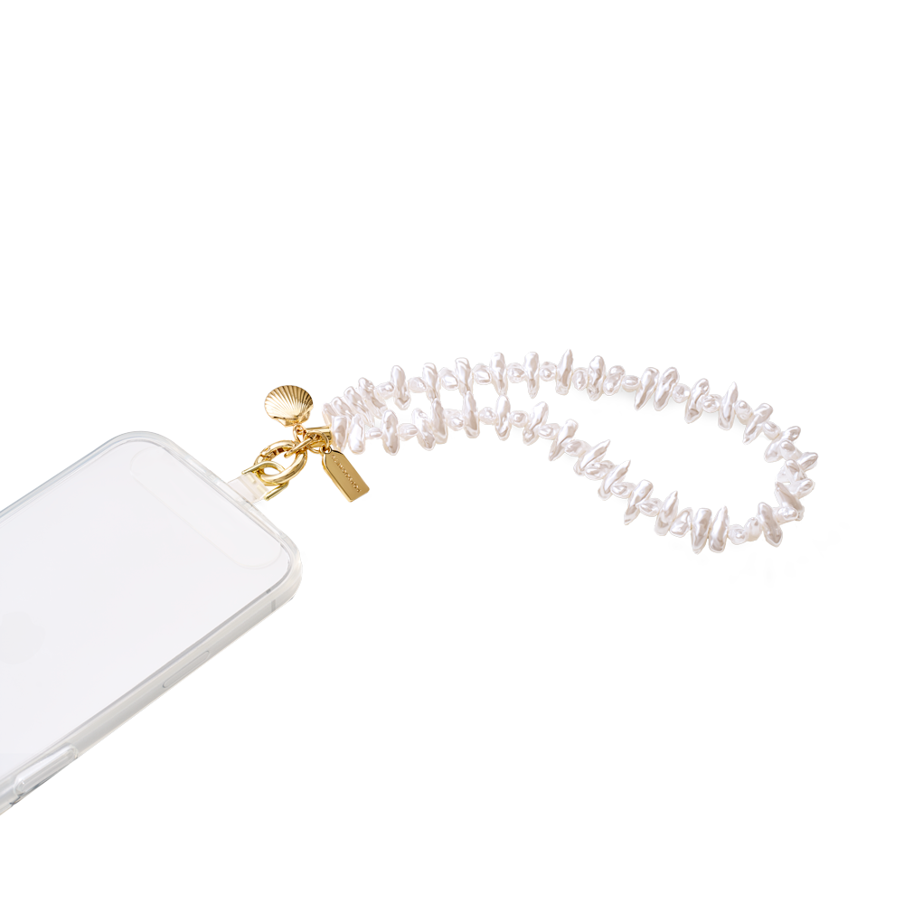 Coral Pearl Clam Charm — Phone Wristlet - US 40200